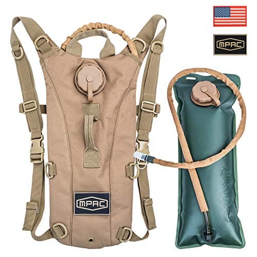 mPac Hydration Backpack Water Bag Pack with FDA Approved 3L BPA Free Bladder for Running Hiking Cycling Camping, Two Patches Included
