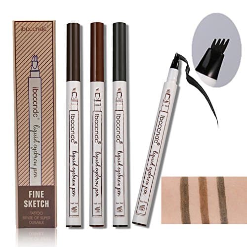 Liquid Eyebrow Fork Sketch Pencil with Four Tips Long-lasting Waterproof Brow Pencil Eyebrow Enhancer Tattoo Dye Henna Gel TintTower