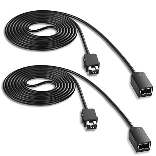 2 Pack 10ft Longer Extension Cable for Nintendo SNES Classic Edition Controller-2017 and Mini NES Classic Edition-2016 Black
