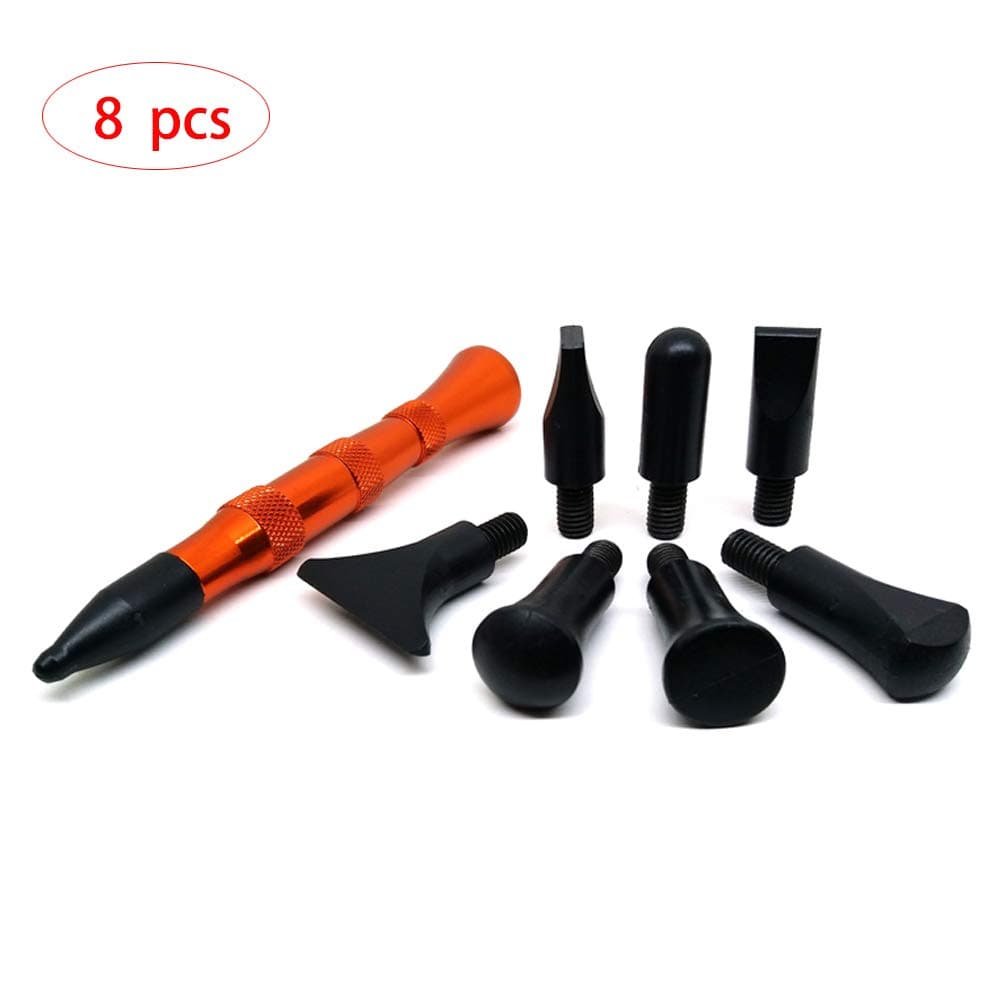 WANYIG8PCS Paintless Dent Removal Tap Down Tools s Dent Rubber Hammer Car Auto Dent Repair Tool Kits Knockdown Tool