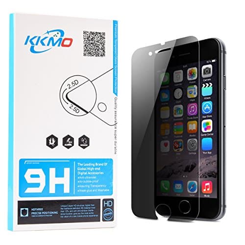 iPhone 7 6s 6 Privacy Tempered Glass Screen Protector, KKMO iPhone 7 Anti-spy Cover Shield Better Transparence, No dark (Privacy)