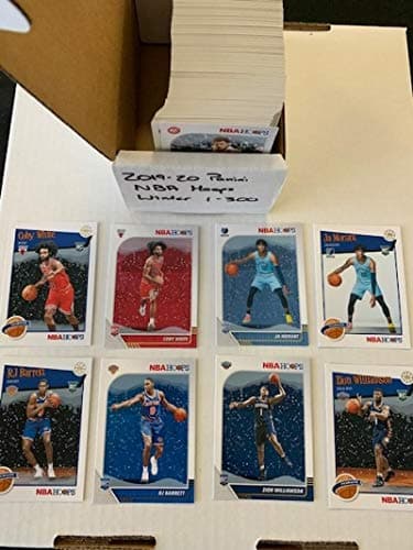 2019-20 Panini NBA Hoops WINTER Parallel Complete Hand Collated NM or Better Basketball Set of 300 Cards with 65 Rookie Cards. Free shipping to the United States if you purchase over 25.00 from my storefront. Included in this set are two rookies cards of Zion Williamson, Coby White, Ja Morant, RJ Barrett, Hunter and Hachimura and two of each of the following players, Kevin Durant, Chris Paul, Kyrie Irving, Damian Lillard, and Anthony Davis. Look for Luka Doncic, LeBron James and many more
