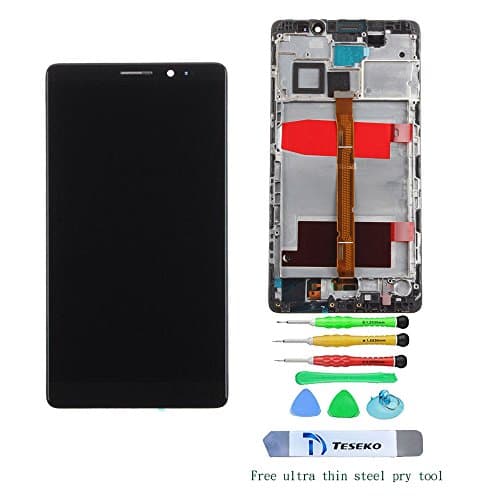 Teseko Full Screen with digitizer Assembly Replacement for Huawei Mate 8 include LCD Display,Touch digitizer&amp;Middle Frame,Free DIY tools,Black