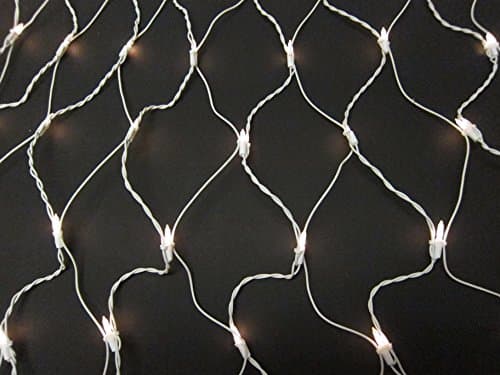 Sival Wedding Net Lights, 4 ft x 6 ft, 150 Frosted White Lights, White Wire