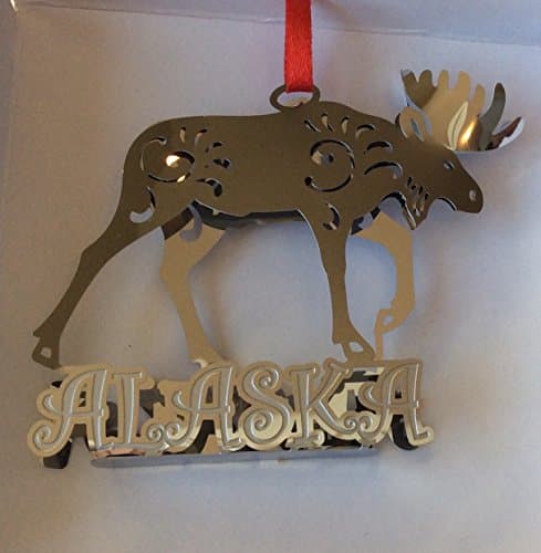 Alaska Chrome Plated Ornament Moose