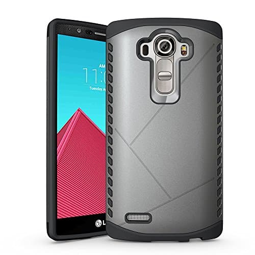 LG G4 Case, MoboZx [Premium Texture] Dual-Layer [Hard PC + Flexible TPU] Protective Slim Heavy-Duty Grippery Scratch Resistant Shock-Absorbent Bumper For LG G4 (Gray)