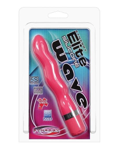 Vibrating Pulsating Multi Function 6.5" Elite Silicone Wave Waterproof - Multi Speed Pink
