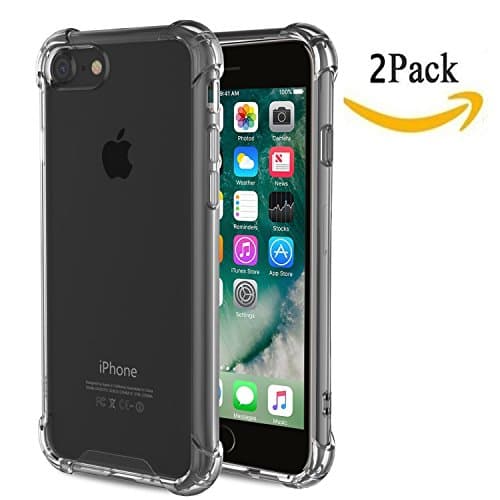 2Pack iPhone 6S Case iPhone 6 (4.7 inch) Case MortyMart Clear Cushion Shock-Absorbing TPU Case Flexible Ultra-thin Protective Bumper Anti-Scratch For iPhone 6/6S (iPhone 6/6S 4.7 Grey case)