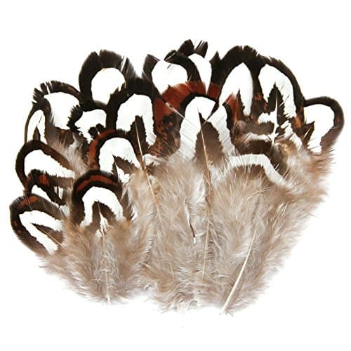 Hgshow Silver Pheasant Feathers 2-3 inches,hand sorting,per pack of 80