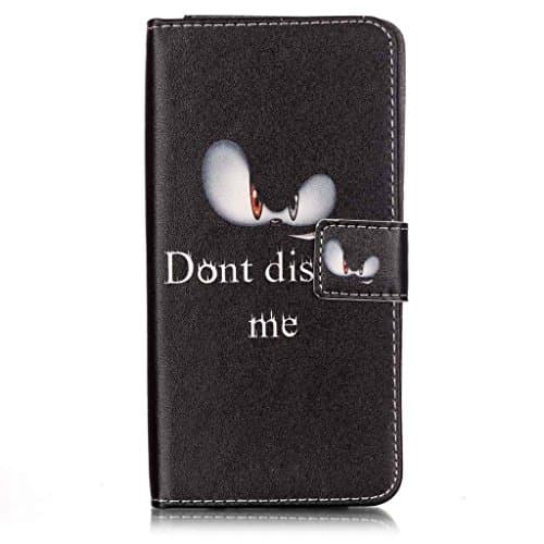 iBerry iPhone 7 Plus Case, Unique Awesome Patterns Printed on Slim PU Leather Flip Wallet Case with Kickstand and Folio Cover Pefect fit for Apple iPhone 7 Plus, Don't Disturb Me