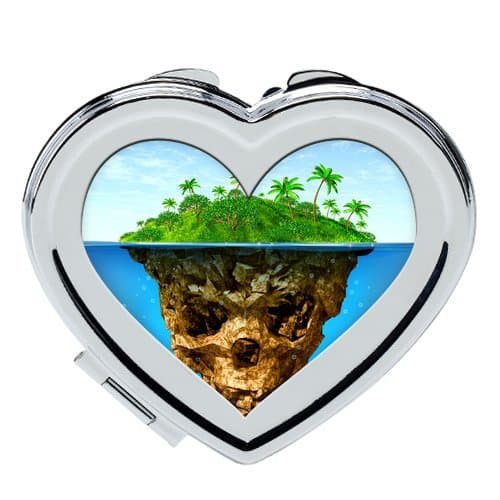 Custom Skull Heart-shaped Cosmetic Mirror