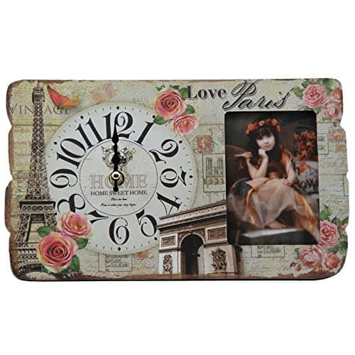 TKF Desk Clock with Photo Frame (Paris)