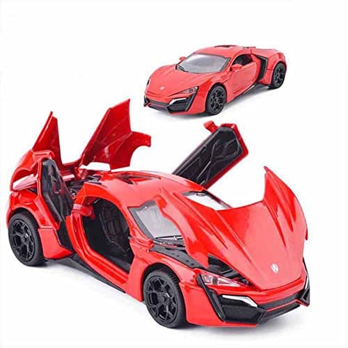 1:32 Alloy Diecast Car Model Pull Back Toy Car Metal Toy Miniatures Car Toys for Children Toy Gift (Red)