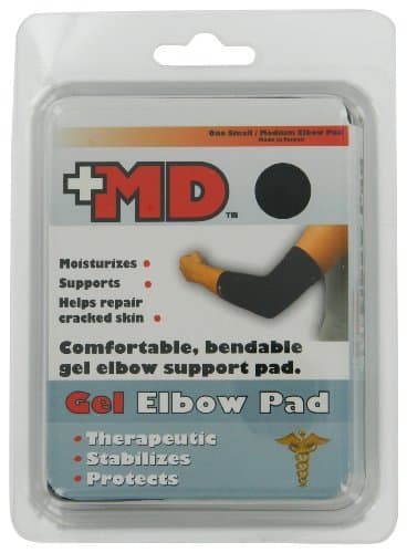 MD USA Gel Elbow Pad, Black, Medium, 1-Pound