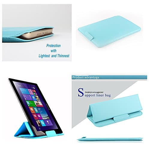 Stand Able Universal Sleeves with Fortune Tech Fold-Stand function Protective fit for Device Screen Size: 7 in, 8 in, 9.7 in, 10.1 in’s Dell, HP, Ipad, Etc, All Brand Tablets, Notes - 9.7 in Blue