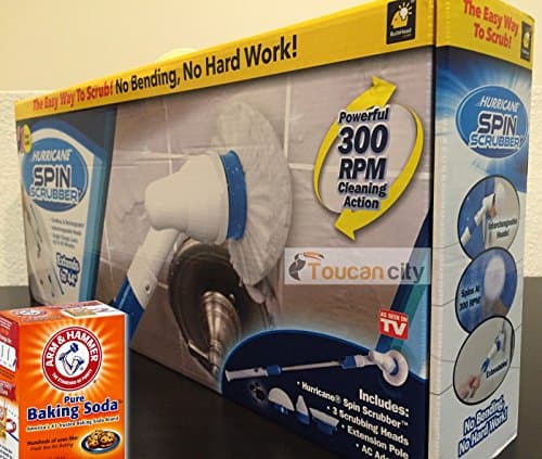 Hurricane Spin Scrubber Cleaning Brush and Baking soda Bundle