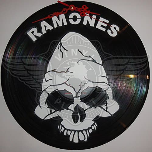 RAMONES Decorative Designed Modern Vinyl Record Wall Clock Silent Large New Bedroom Livingroom Office Decore Analog Universal Decorate your home Best gift for friend, girlfriend or boyfriend , 12 inch
