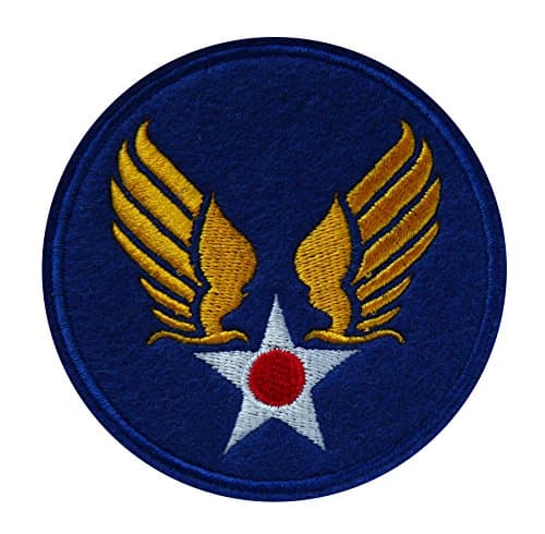 Altered History Designs WWII Army Air Force Wool Felt Patch 3 Inches Wide Royal Blue