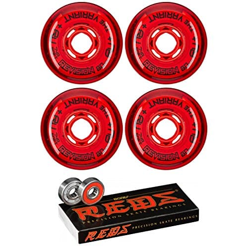 Revision Wheels Inline Roller Hockey Variant 80mm 74A 4-Pack with Bones Bearings