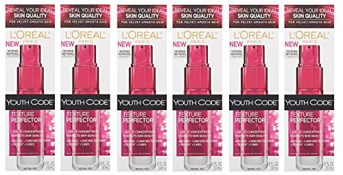 L'Oreal Youth Code Texture Perfector Serum, 1 Oz (6 Pack) + FREE Luxury Luffa Loofah Bath Sponge On A Rope, Color May Vary