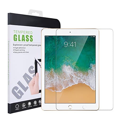 iPad 2 3 4 Screen Protector Glass, 1 Pack JuBlack Case Friendly iPad 2nd 3rd 4th Generation Screen Cover Clear Tempered Glass Screen Protector Film for Apple iPad 2 iPad 3 iPad 4 (Oldest iPad Models)