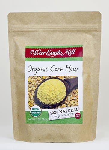 War Eagle Mill Organic Corn Flour in a resealable bag (2 lbs)