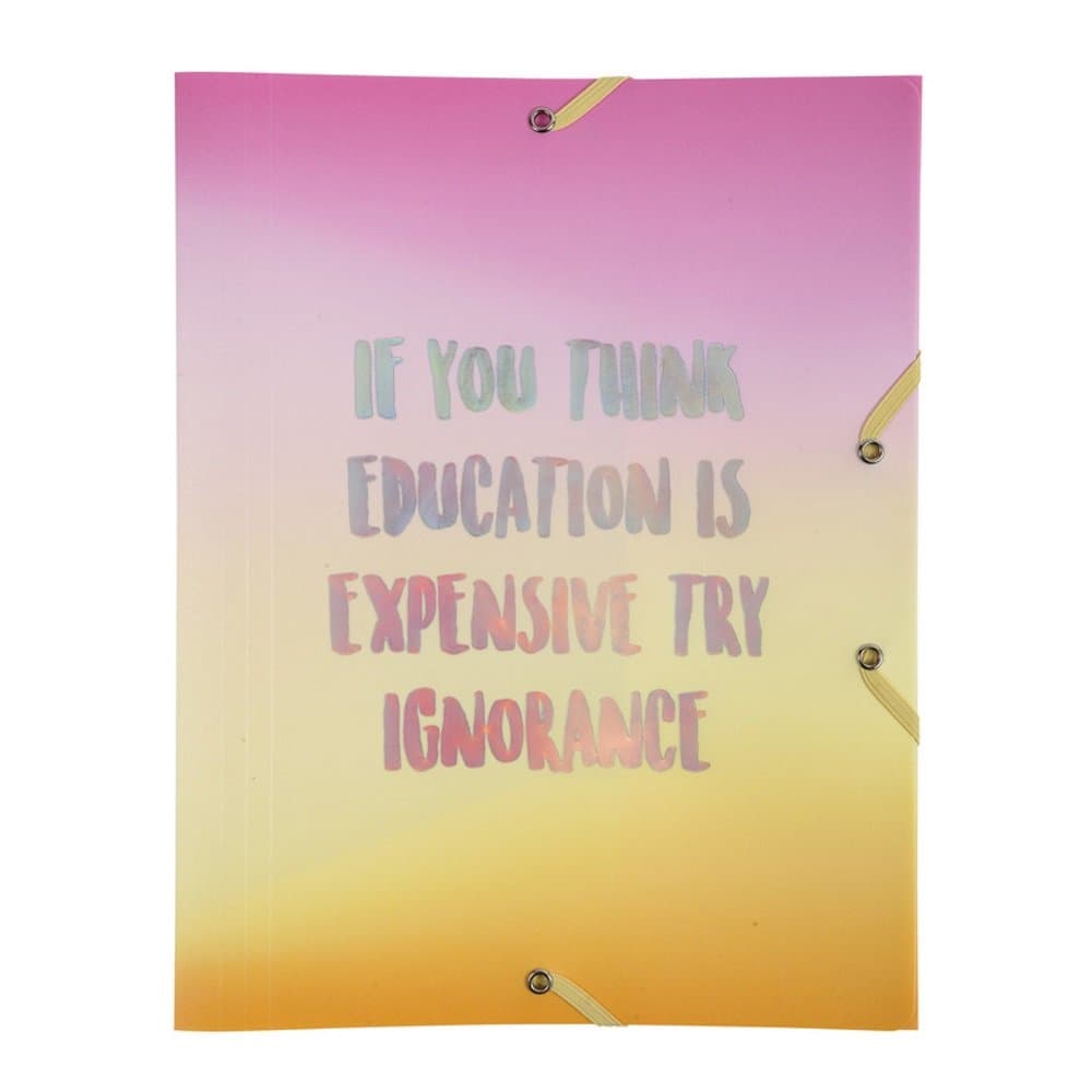 Candy Blue: Polypropylene Elasticated Folder 3 Flaps 24 x 32 cm If You Think Education