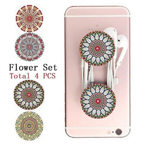 Ouker 4 Pack Multi-Function Holder Expanding Stand Grip For all Smartphones and tablet device (Flower Set)