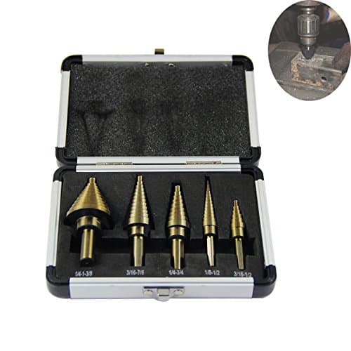 5pcs Hss Cobalt Multiple Hole 50 Sizes Step Drill Bit Set with Aluminum Case