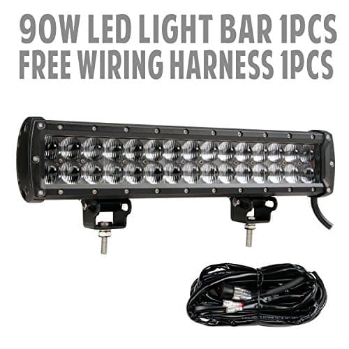 SLDX 14INCH 90W 5D CREE LED Light Bar ECE /SAE high beam pattern With Projector IP68+Wiring Kit Offroad UTV SUV (14'' 90W+Wiring Kit)