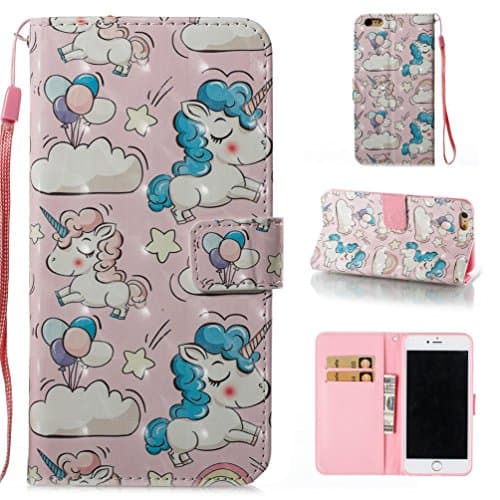 iPhone 6S Plus Wallet Case,iPhone 6 Plus Case,Firefish Protective Wallet Cover [Kickstand Feature] Shockproof Case [Wrist Strap] Anti-scratches Cover Card Slot Holder for iPhone 6 Plus/6s Plus -Pink