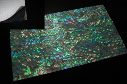 White Paua Shell Enhanced Adhesive Veneer Sheet