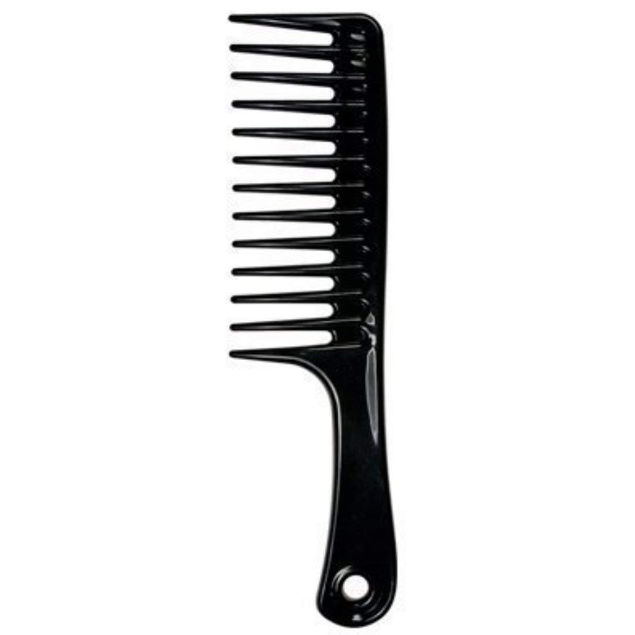 ABS Wide Comb Durable Styling Tool Wide Teeth Fork Comb Hair Brush Pompadour Hairstyle Hair Accessories Gift(Black)