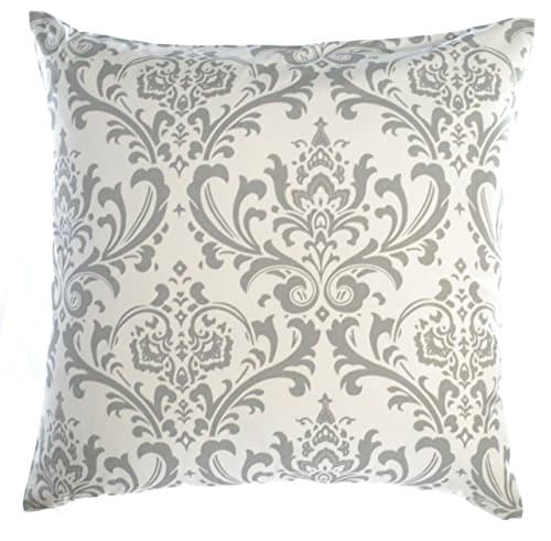 White and Silver Pillow 20x20 Maggie White