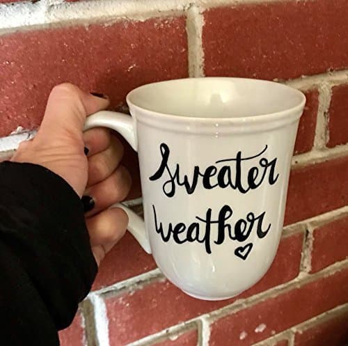 Sweater Weather mug Fall Winter Chilly handrawn