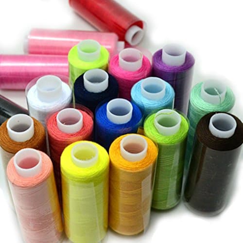 Sewing Threads Cones Set JIANZHEN 24 Spools Mixed Colors Polyester All Purpose