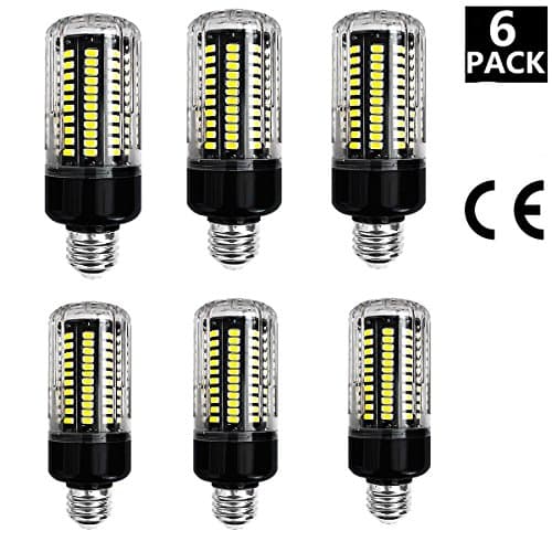 WestDeer 6-Pack Non - Dimmable 15W E26 115 LED 5736 SMD LED Corn Bulb,Replacement Incandescent Bulbs,Warm White light 3000K,1500 Lumens, Energy Saving Home Light Bulbs Lamp with Cover