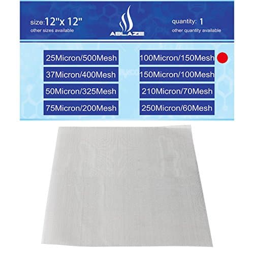 100 Micron 150 Mesh Screen Stainless Filter Material Particulate Capture Extracts Home Brewing Aquariums Biofuel 12''X12''