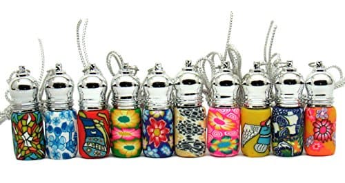 Essential Glass Bottles 10Pcs 3ml Tiny Roller Bottles For Essential Oils by (Mostly Flowers)