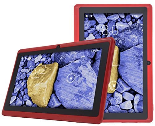 FunnPab 7 Inch Quad Core A33 Android 4.4.2 Bluetooth WiFi 1024X600 Dual Camera 8GB Tablet PC (Red)