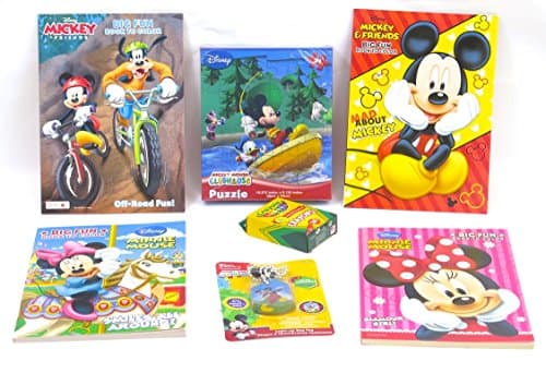 Easter Mickey mouse four Jumbo Coloring and Activity Book and 36 large Crayon,s set 7, Great for Kid's Easter Basket.