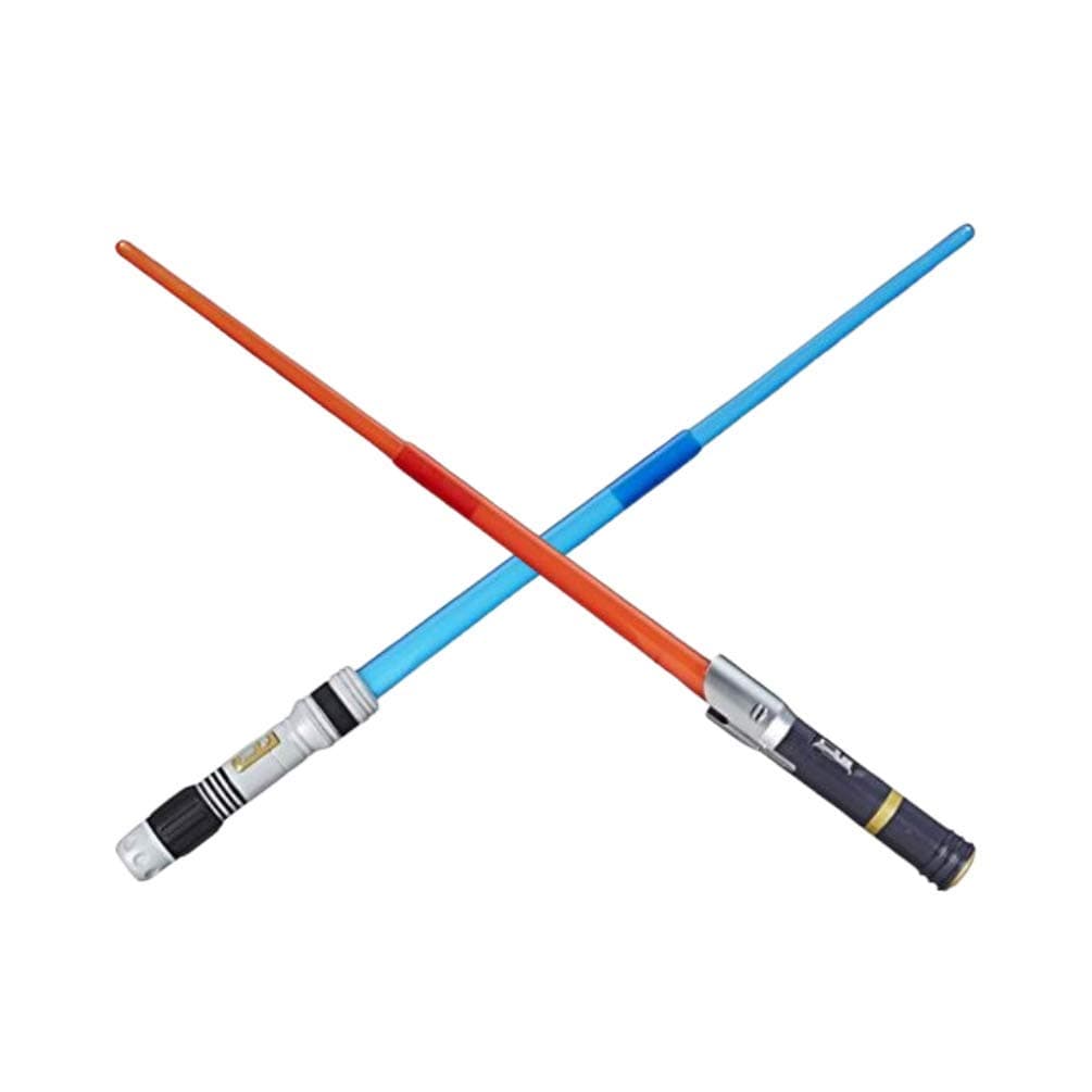 Kelsteve Star Wars Electronic Sith Apprentice and Jedi Apprentice Lightsaber Bundle Red and Blue with Light Up Button