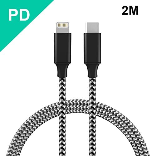 USB C to Lightning Cable 6.6FT/2M, QGhappy Power Delivery(PD) Type C to Lightning Quick Charging Cord for iPhone X, iPhone 8, 8 Plus