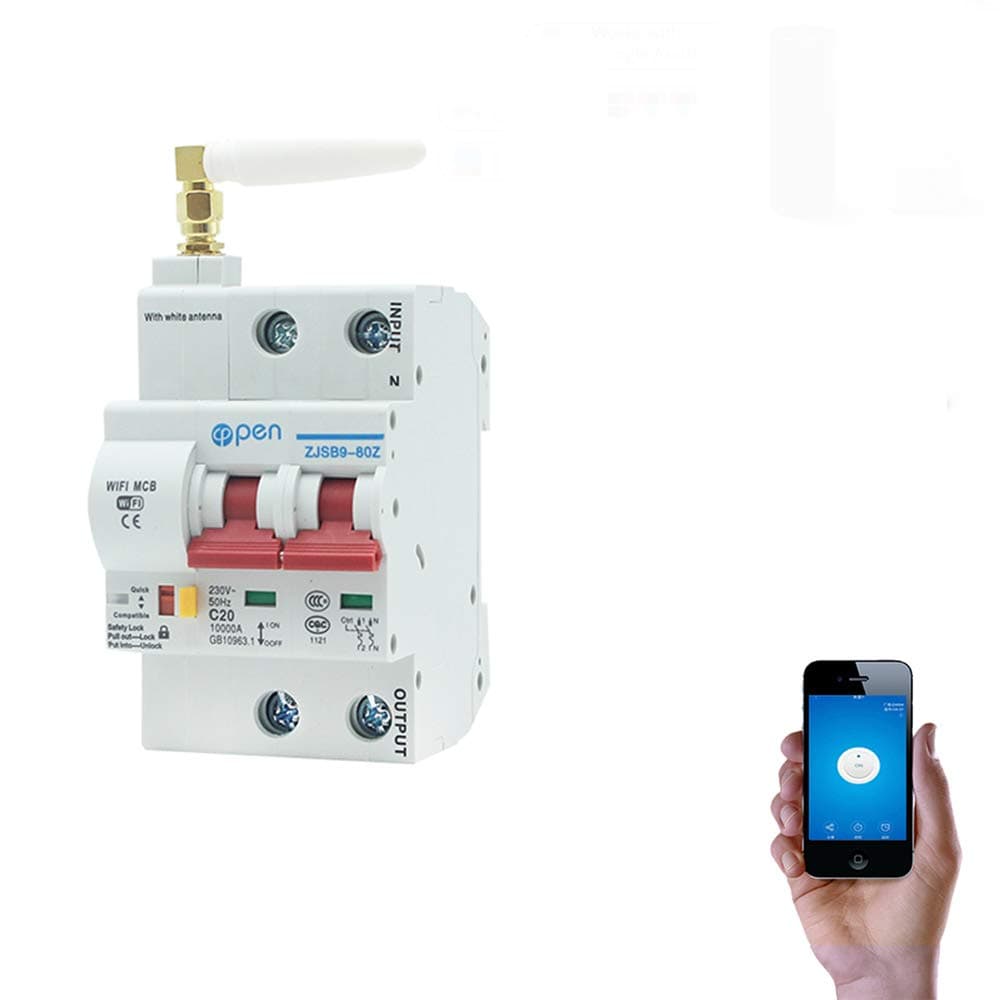 2P 16A-125A Remote Control Timing Switch Delay Set Function Automatic Lock Intelligent Recloser WiFi Circuit Breaker (125A)