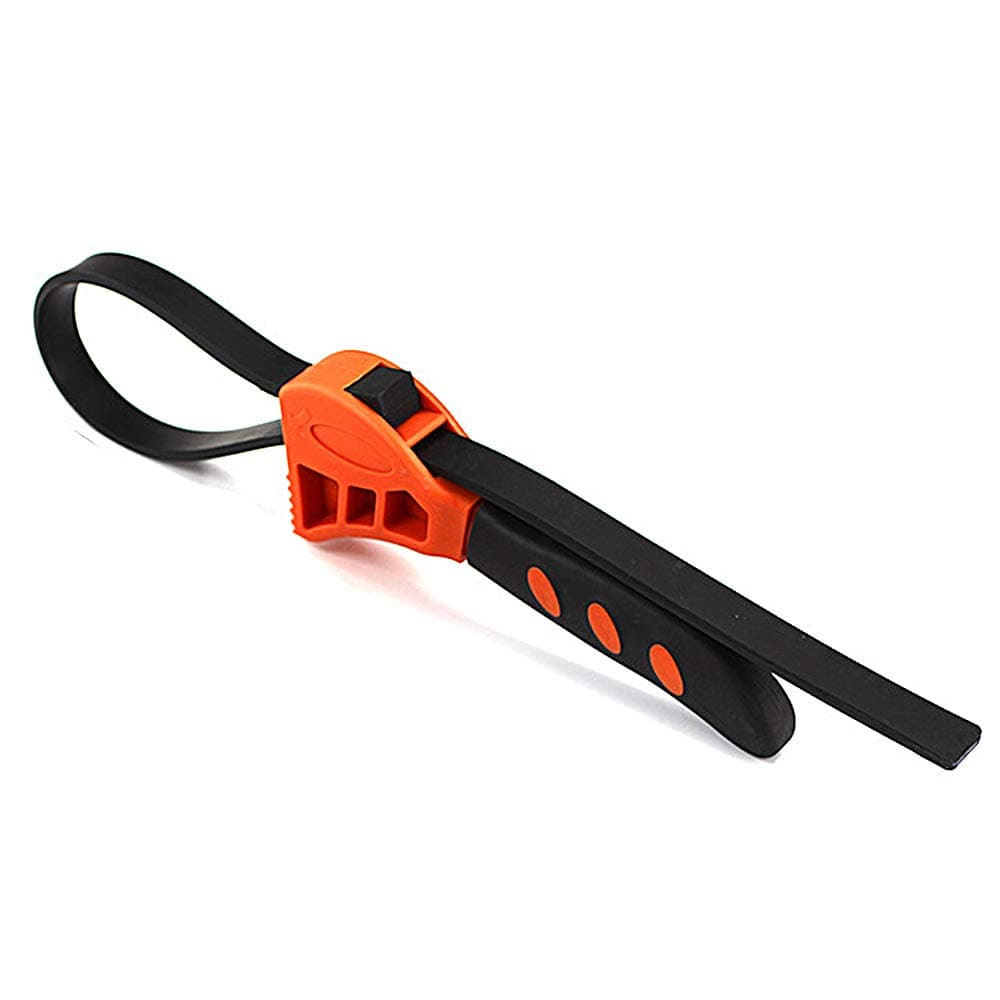 Walmeck Multi-functional Rubber Belt Wrench Adjustable Spanner Bottle Opener Oil Filter Wrench Car Repair Tool