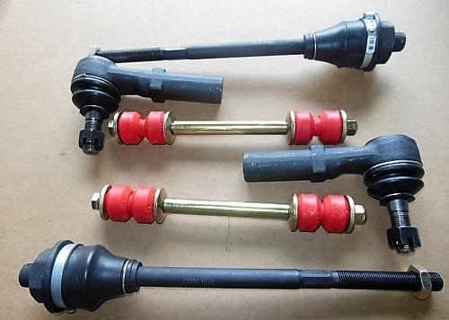 Kit of 6 Pcs. 2 Inner and 2 Outer Tie Rod Ends 2 Stabilizer links Right and Left Side HD vehicles 4WD vehicles