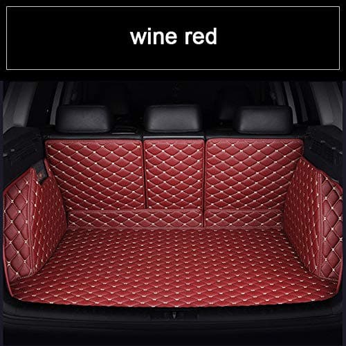 Manlon Technology 3D Full Leather Car Rear Trunk Mat Boot Mat for Nissan Patrol Y62-2012-2018 Custom Fit Car Cargo Liner (Wine red)