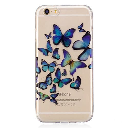 iPhone SE Case,iPhone 5S TPU Case,Ultra Thin Transparent Clear Flexible Silicone Cover for iPhone SE,Case for iPhone SE/5S/5,Cool 3D Romantic Flower Animal Cartoon Design Printed Drawing Pattern Protective Back Cover Case for Apple iPhone SE/5S/5