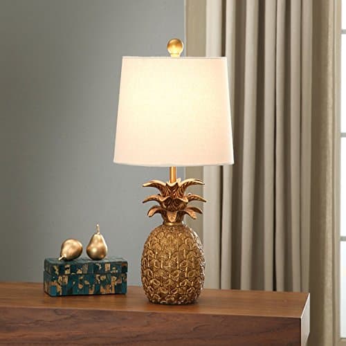 Abbyson Poly Pineapple Gold Table Lamp (Set of 2)