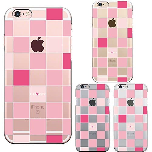 Iphone6 Iphone6s Case Anti-Scratch Clear Back CuVery block check Pink